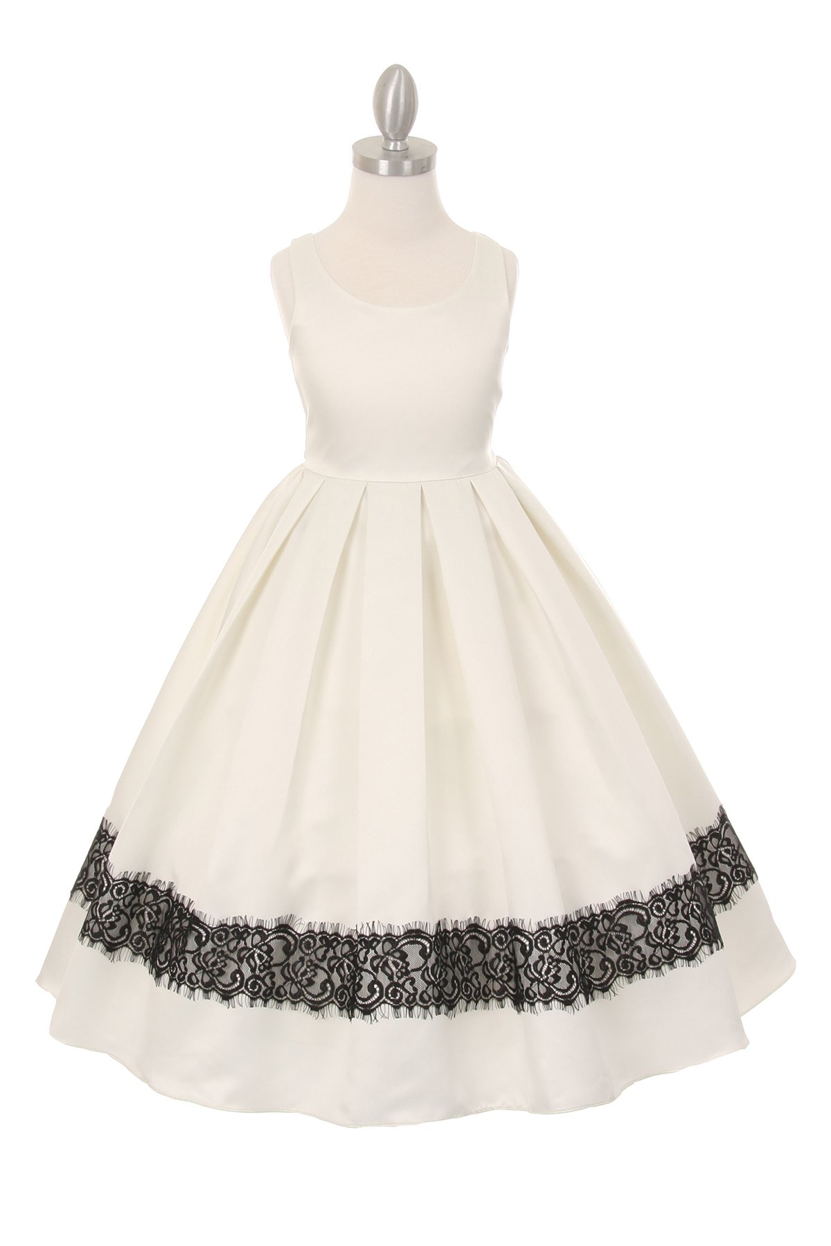 Girls lace trimmed dress